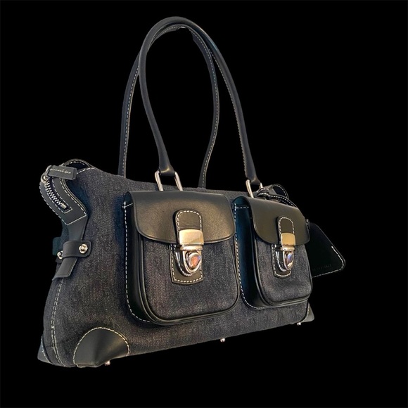 Dooney and Bourke Anniversary Signature Double pocket Satchel Bag - Picture 2 of 12